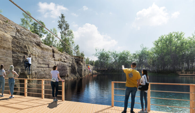 Via ferrata w dawnym Kamieniołomie „Podkowiński” w Szydłowcu, fot. Urząd Miejski w Szydłowcu